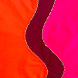 Scilla Red & Pink Wave Patchwork Poplin Skirt