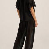 Egeria Black Silk Pants