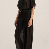 Egeria Black Silk Pants