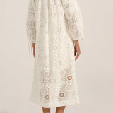 Delian White Eyelet Coat