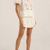 Lucinda White Eyelet Top