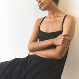 Raven Black Eyelet Linen Dress
