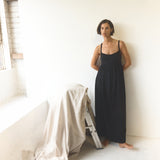 Raven Black Eyelet Linen Dress