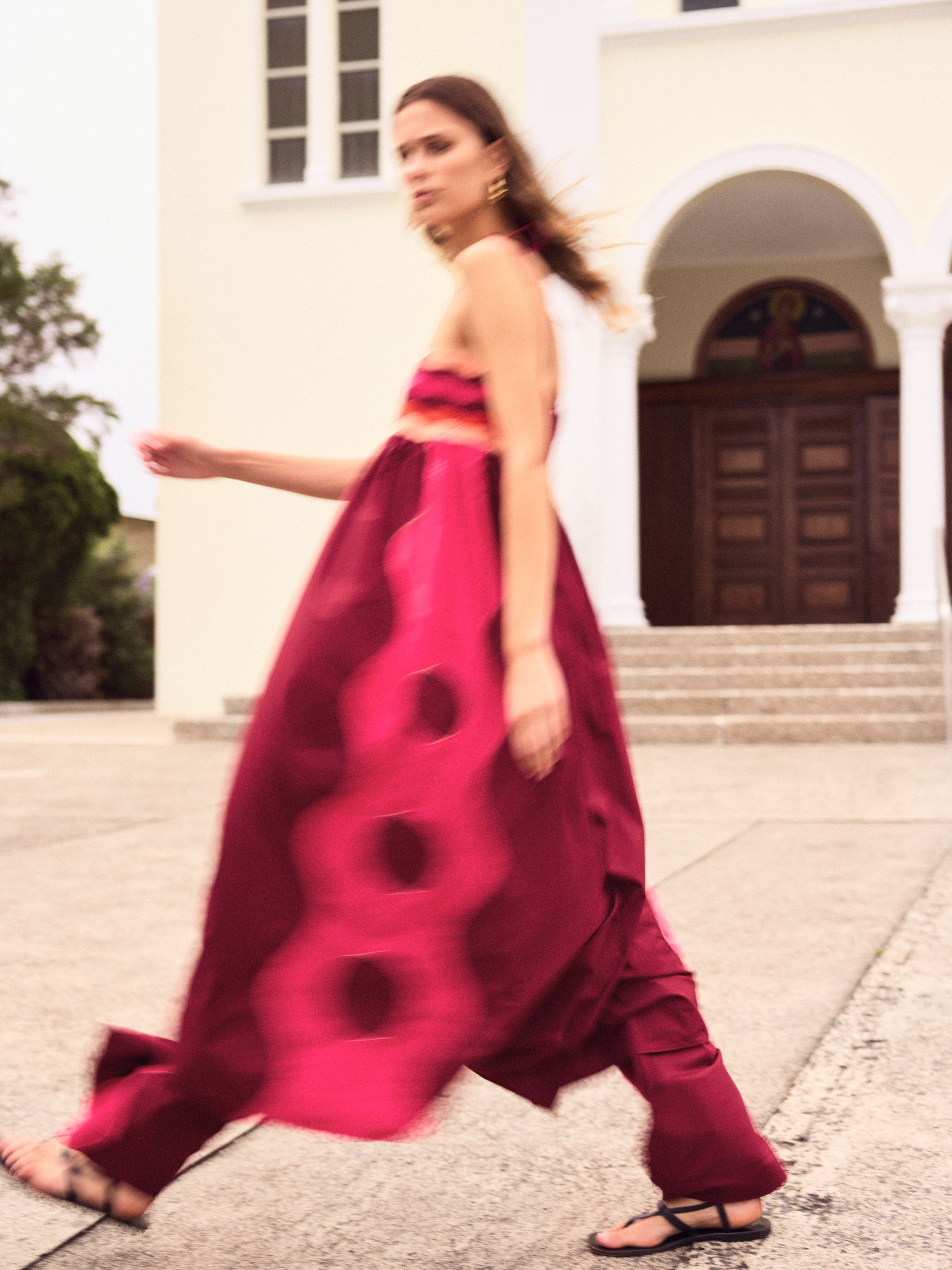 ILIO NEMA Red & Pink Wave Patchwork 
