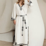 Celeus Dori Embroidery Caftan