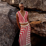 PRE-ORDER Clythie Graphic Crochet Vest