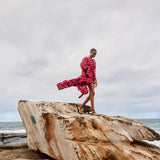 Olive Hand Dyed Silk Caftan