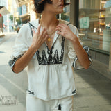 Chaos Dori Embroidery Top