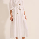Priam Striped Cotton Voile Caftan
