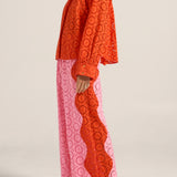 Cleobis Red & Pink Eyelet Shirt