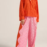 Cleobis Red & Pink Eyelet Shirt