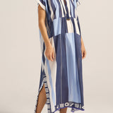 Thaddeus Blue Sarong Caftan