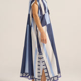 Thaddeus Blue Sarong Caftan
