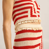 PRE-ORDER Clythie Graphic Crochet Vest