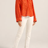 Cleobis Red & Pink Eyelet Shirt