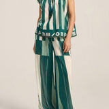ILIO NEMA Ossa Green Sarong Voile Top