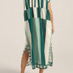 ILIO NEMA Thaddeus Green Sarong Voile Caftan BACK