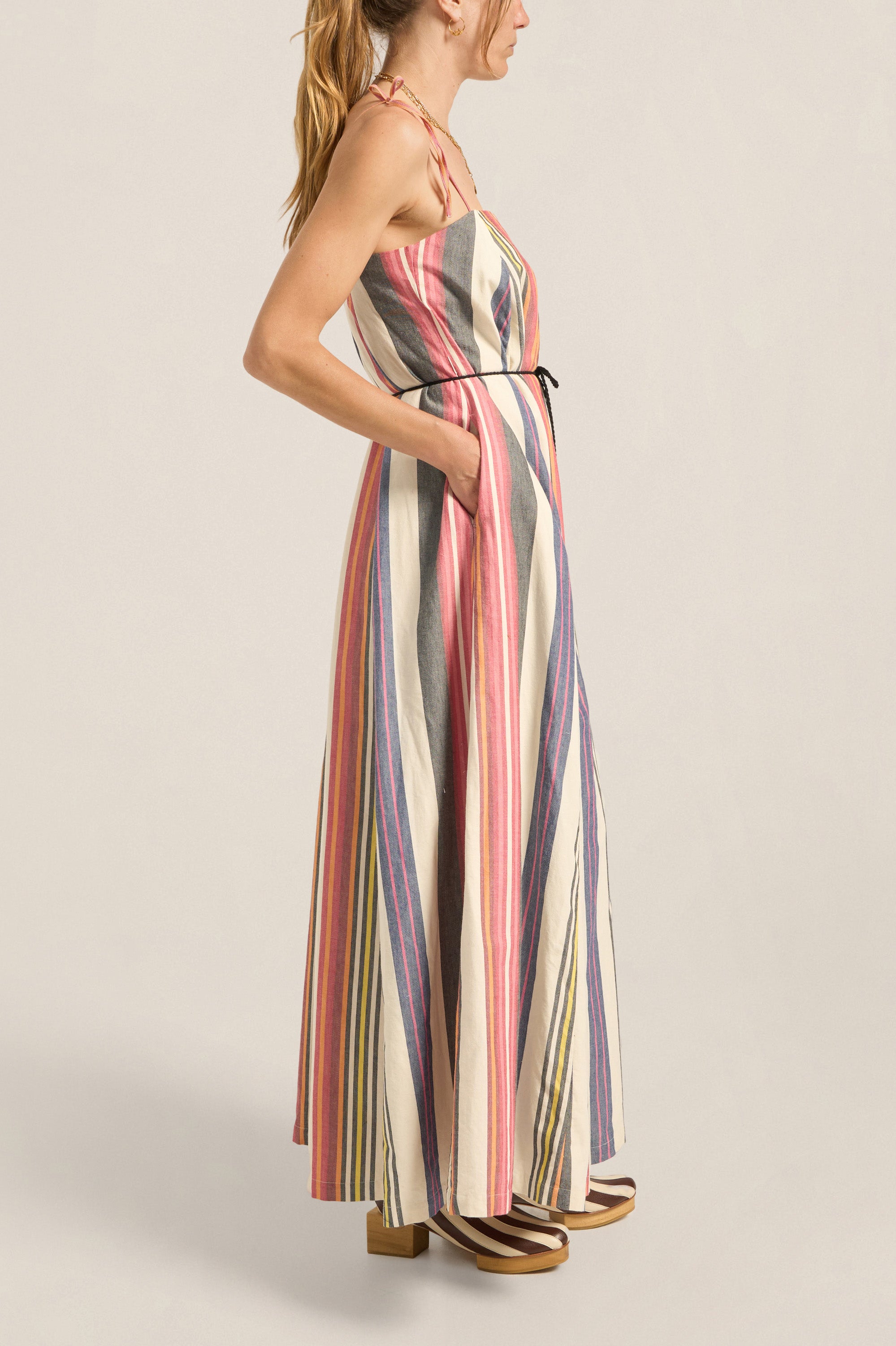 ILIO NEMA Nisus Voula Stripe Dress SIDE