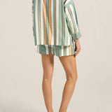 ILIO NEMA Cronos Green Fez Stripe Shirt back