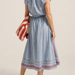ILIO NEMA Abyla Blue Chambray Top BACK