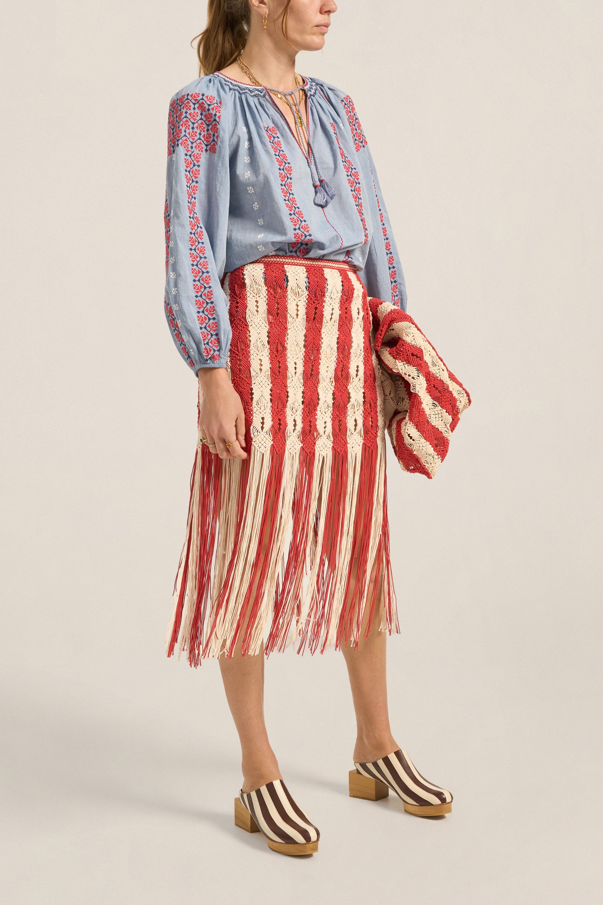 ILIO NEMA Helle Blue Chambray Blouse