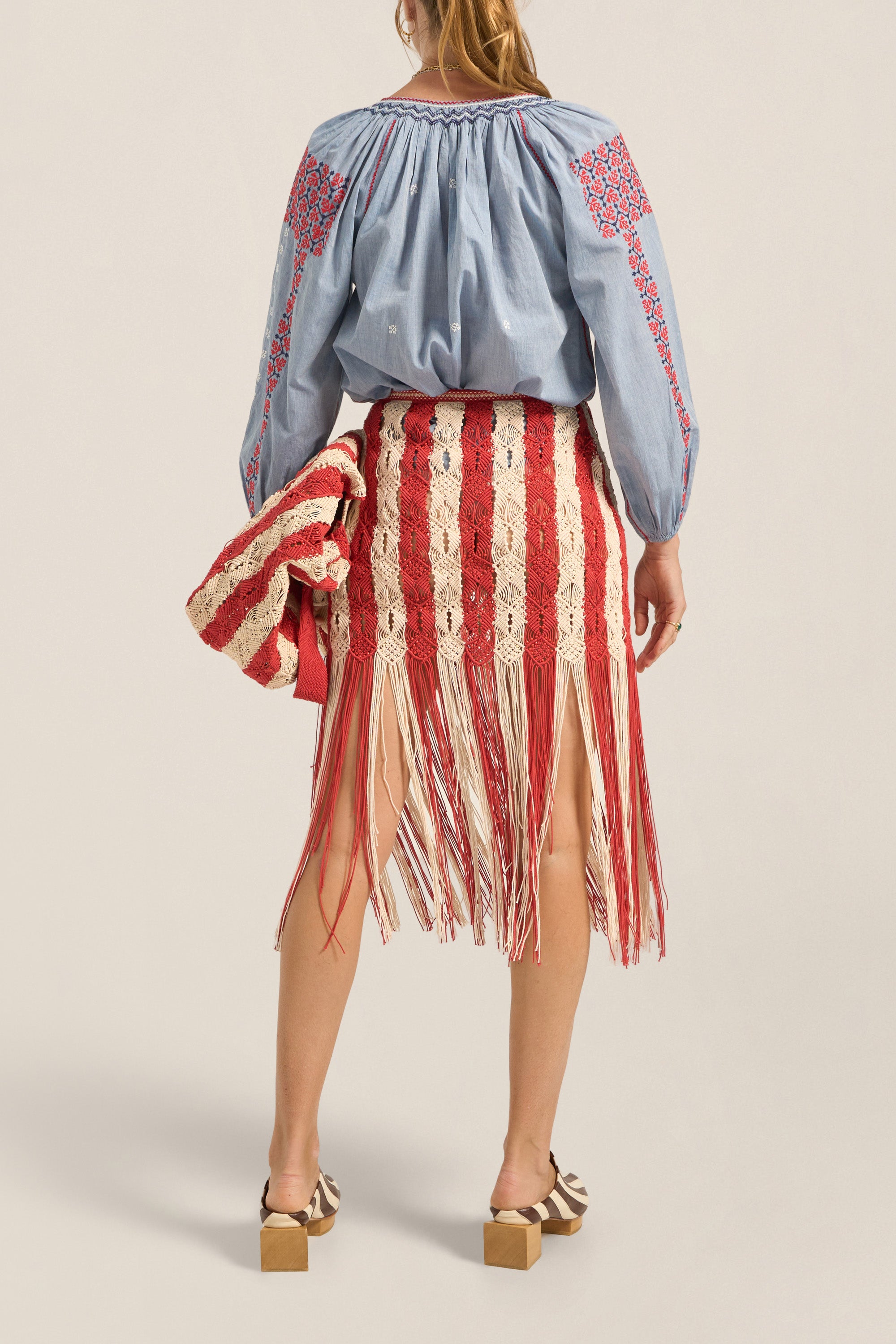 ILIO NEMA Helle Blue Chambray Blouse