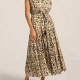 Rhea Black Batik Voile Dress