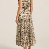 Rhea Black Batik Voile Dress