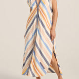 ILIO NEMA Cythera Blue Broken Stripe Caftan