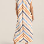 ILIO NEMA Cythera Blue Broken Stripe Caftan back
