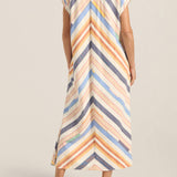 ILIO NEMA Cythera Blue Broken Stripe Caftan back