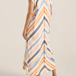 ILIO NEMA Cythera Blue Broken Stripe Caftan