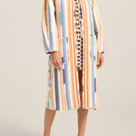 ILIO NEMA Ilus Blue Broken Stripe Coat
