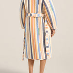 ILIO NEMA Ilus Blue Broken Stripe Coat back