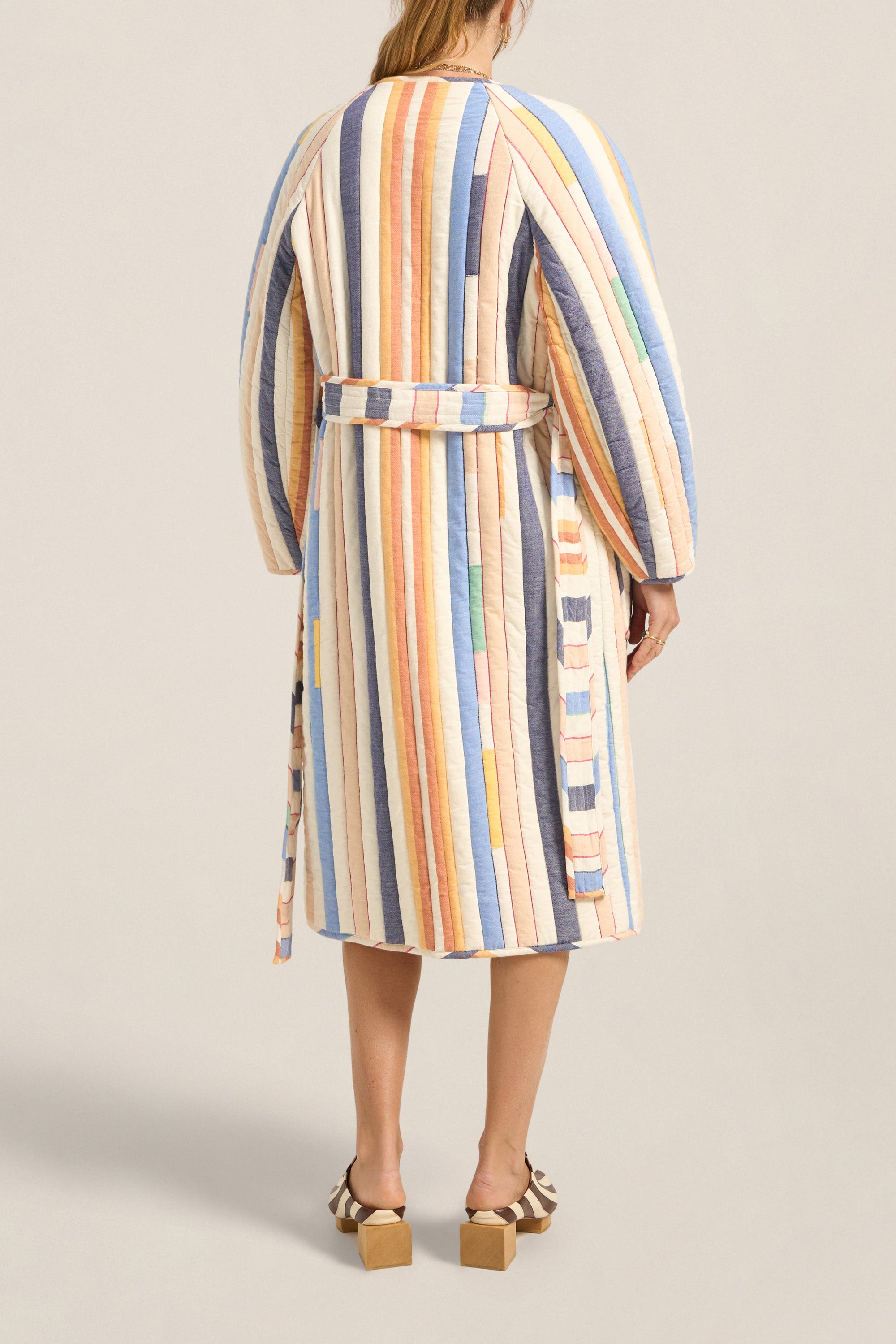 ILIO NEMA Ilus Blue Broken Stripe Coat back