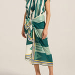 ILIO NEMA Ossa Green Sarong Voile Top