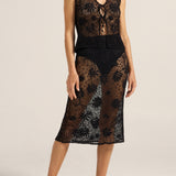 Hela Black Crochet Skirt