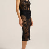 Hela Black Crochet Skirt