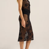 Hela Black Crochet Skirt