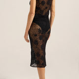 Hela Black Crochet Skirt