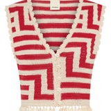 PRE-ORDER Clythie Graphic Crochet Vest