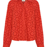 Cleobis Red & Pink Eyelet Shirt