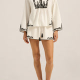 Chaos Dori Embroidery Top