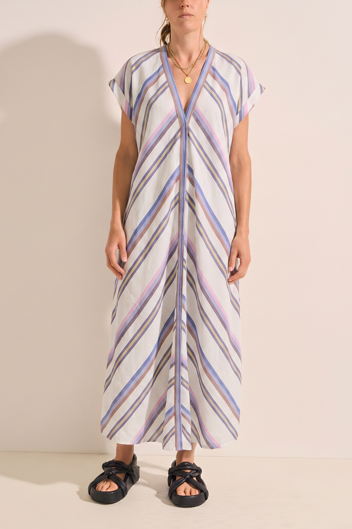 ILIO NEMA Cythera Thessa Stripe Caftan 