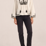 ILIO NEMA Chaos Dori Embroidery Top with Jeans