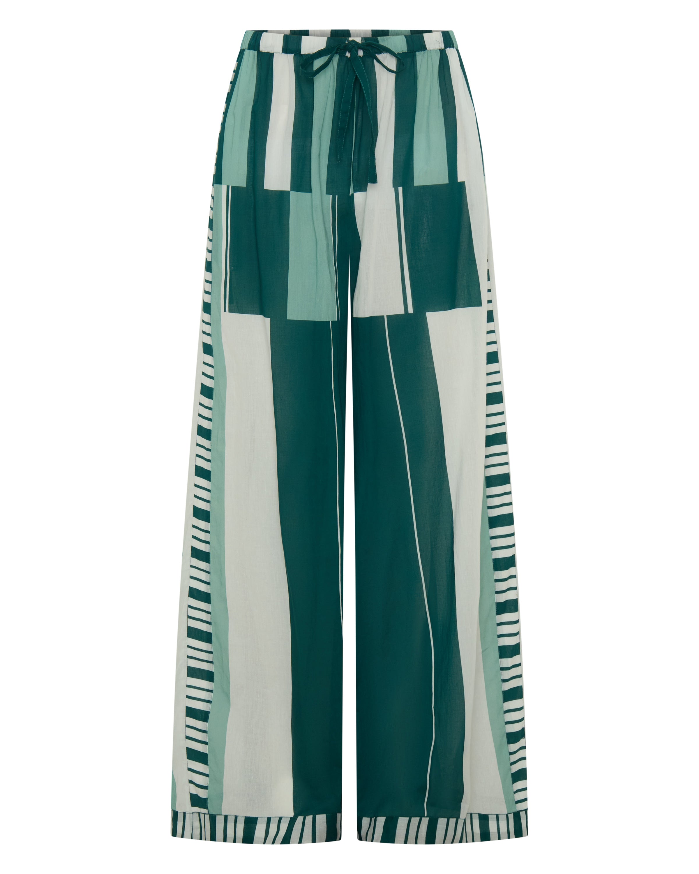 ILIO NEMA Clio Green Sarong Voile Pants GHOST