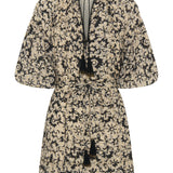 Peitho Black Batik Voile Dress