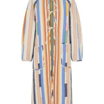 ILIO NEMA Ilus Blue Broken Stripe Coat ghost