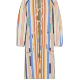 ILIO NEMA Ilus Blue Broken Stripe Coat ghost