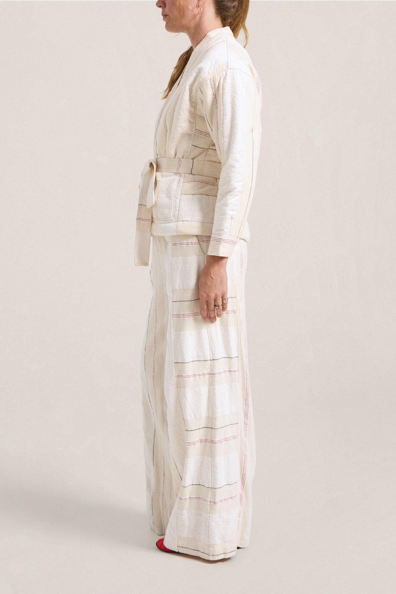 ILIO NEMA Astrea Cream Moroccan Boucle Pants